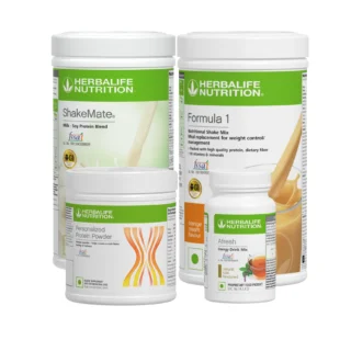 Herbalife Formula 1 Orange Cream Nutritional Shake, Shakemate, 200g Protein Powder, and Afresh Tulsi