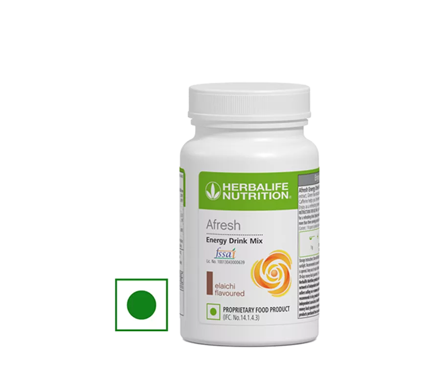 Herbalife Afresh Energy Drink Mix Elaichi 50g