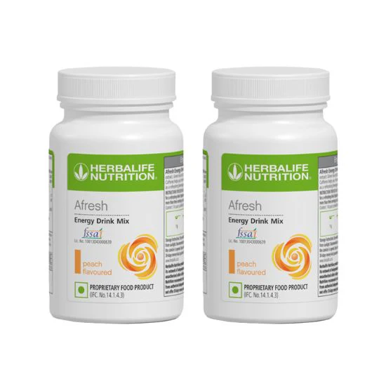 Herbalife Afresh Energy Drink Mix 50g Peach Pack Of 2